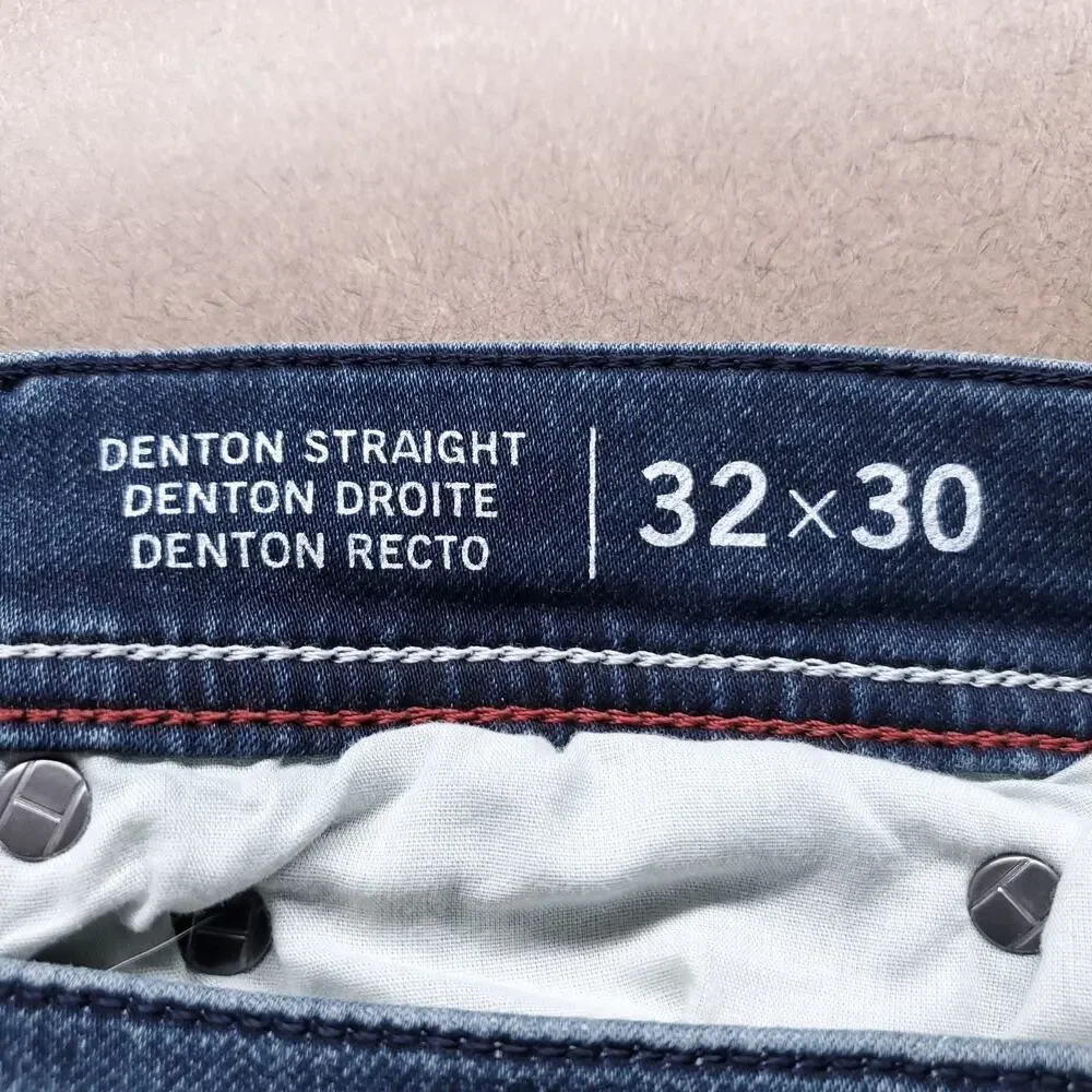 Tommy Hilfiger Denton Straight Jeans Men 32x30 Blue Straight Leg Stretch